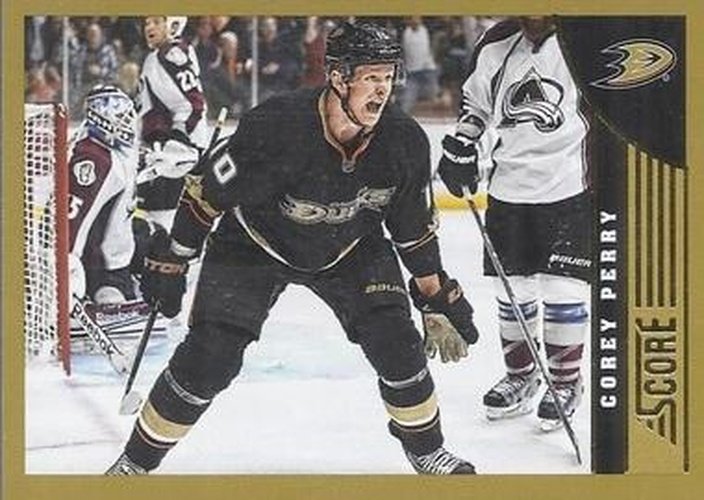 #4 Corey Perry - Anaheim Ducks - 2013-14 Score - Gold Hockey