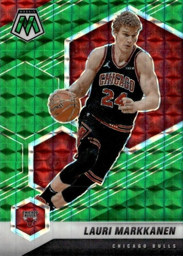 #4 Lauri Markkanen - Chicago Bulls - 2020-21 Panini Mosaic - Mosaic Green Basketball