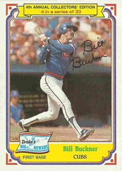 #4 Bill Buckner - Chicago Cubs - 1984 Topps Drake's Big Hitters Baseball