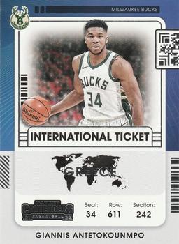 #4 Giannis Antetokounmpo - Milwaukee Bucks - 2021-22 Panini Contenders - International Ticket Basketball