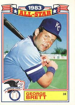#4 George Brett - Kansas City Royals - 1984 Topps - Glossy All-Stars Baseball