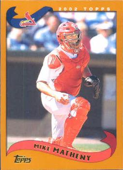 #4 Mike Matheny - St. Louis Cardinals - 2002 Topps Baseball