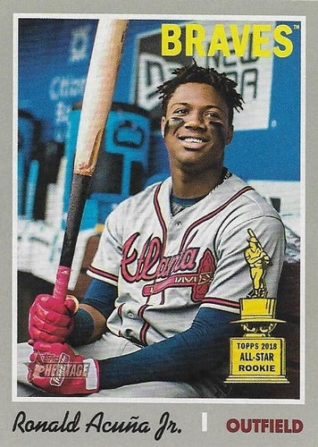#500 Ronald Acuña Jr. - Atlanta Braves - 2019 Topps Heritage Baseball