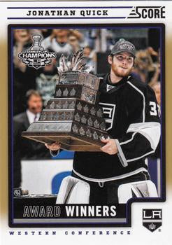 #500 Jonathan Quick - Los Angeles Kings - 2012-13 Score - Gold Rush Hockey