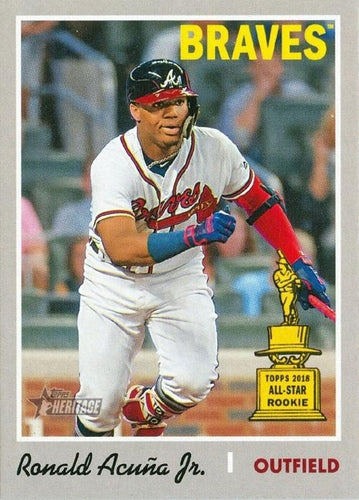 #500b Ronald Acuna Jr. - Atlanta Braves - 2019 Topps Heritage Baseball