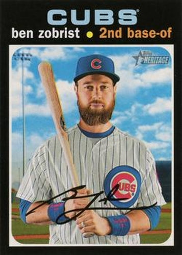 #505 Ben Zobrist - Chicago Cubs - 2020 Topps Heritage Baseball