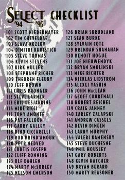 #200 Checklist: 101-198 - 1994-95 Select Hockey