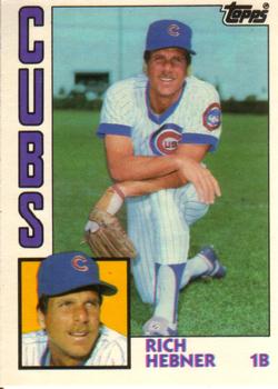 #50T Rich Hebner - Chicago Cubs - 1984 Topps Traded Baseball