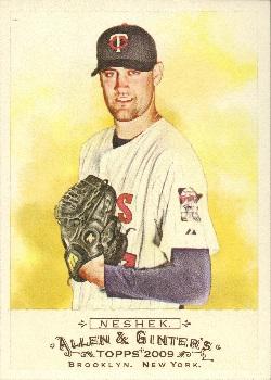 #50 Pat Neshek - Minnesota Twins - 2009 Topps Allen & Ginter Baseball