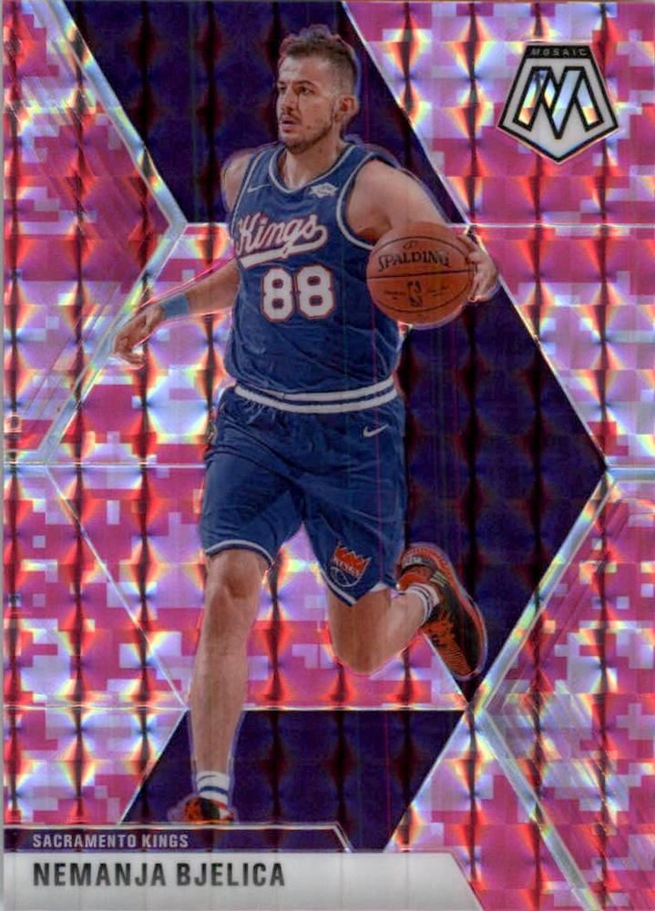 #50 Nemanja Bjelica - Sacramento Kings - 2019-20 Panini Mosaic - Camo Pink Basketball
