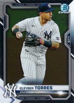 #50 Gleyber Torres - New York Yankees - 2021 Bowman Chrome Baseball