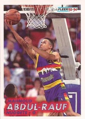 #50 Mahmoud Abdul-Rauf - Denver Nuggets - 1993-94 Fleer Basketball