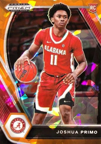 #50 Joshua Primo - Alabama Crimson Tide - 2021 Panini Prizm Draft Picks - Orange Ice Basketball