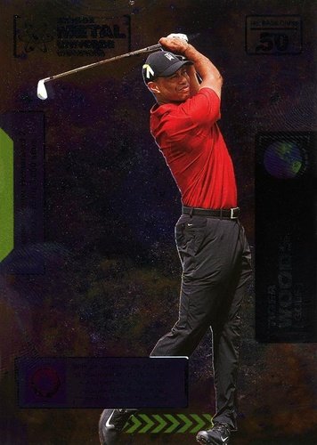 #50 Tiger Woods - 2021 SkyBox Metal Universe Champions