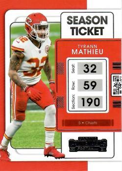 #50 Tyrann Mathieu - Kansas City Chiefs - 2021 Panini Contenders Football