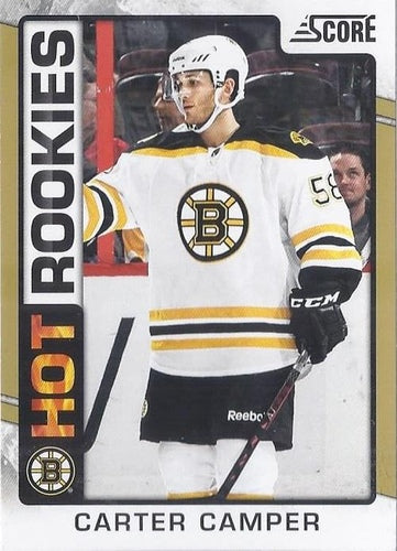 #513 Carter Camper - Boston Bruins - 2012-13 Score - Gold Rush Hockey