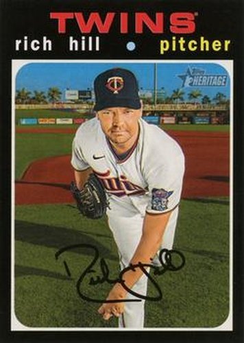 #514 Rich Hill - Minnesota Twins - 2020 Topps Heritage Baseball