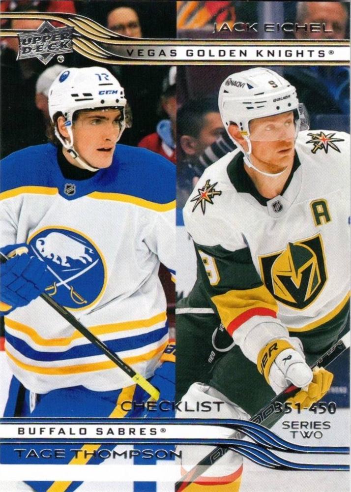 #450 Jack Eichel / Tage Thompson - Vegas Golden Knights / Buffalo Sabres - 2025-26 Upper Deck Hockey