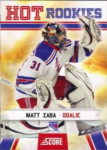 #518 Matt Zaba - New York Rangers - 2010-11 Score Hockey