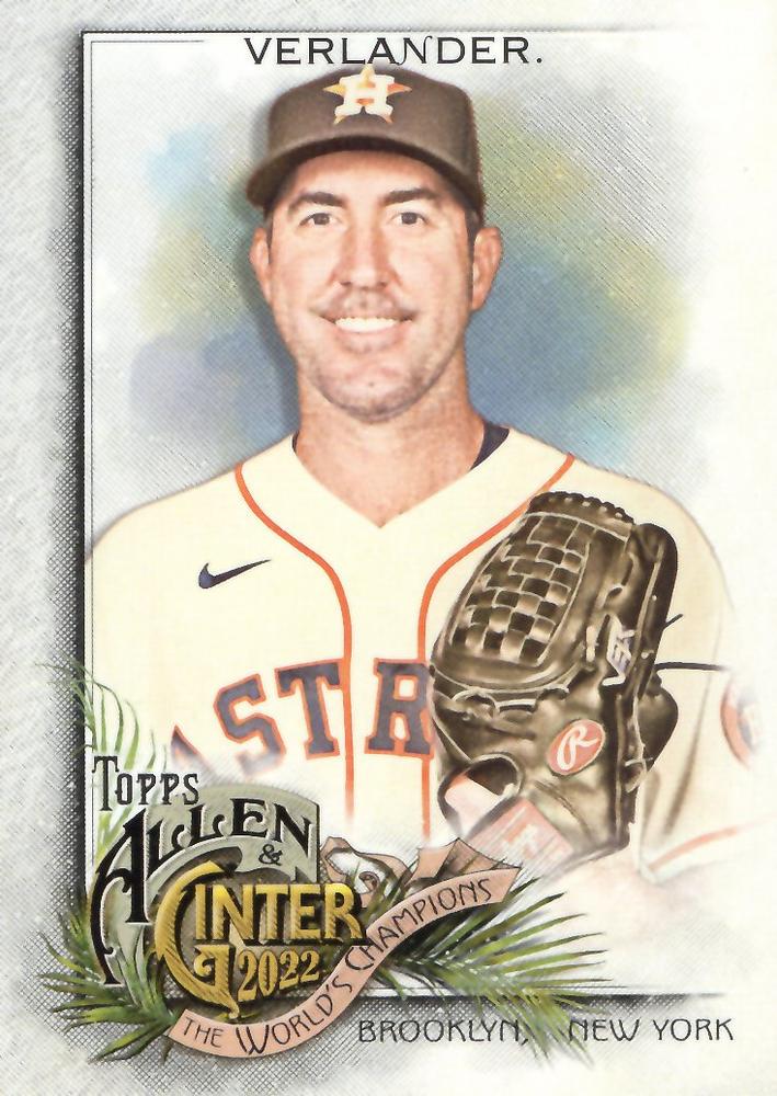 #51 Justin Verlander - Houston Astros - 2022 Topps Allen & Ginter Baseball