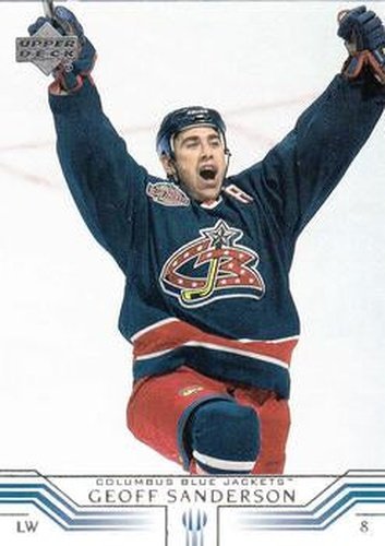 #51 Geoff Sanderson - Columbus Blue Jackets - 2001-02 Upper Deck Hockey