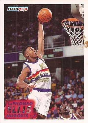 #51 LaPhonso Ellis - Denver Nuggets - 1993-94 Fleer Basketball
