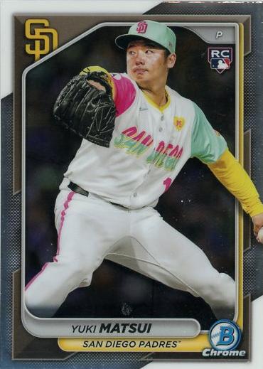 #51 Yuki Matsui - San Diego Padres - 2024 Bowman Chrome Baseball