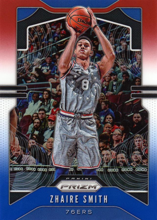 #51 Zhaire Smith - Philadelphia 76ers - 2019-20 Panini Prizm - Prizms Red White and Blue Basketball
