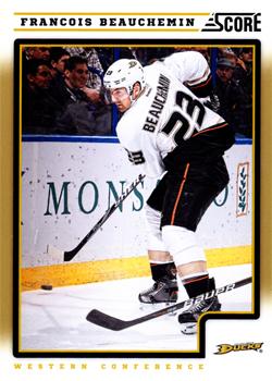 #51 Francois Beauchemin - Anaheim Ducks - 2012-13 Score - Gold Rush Hockey
