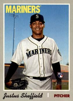 #525 Justus Sheffield - Seattle Mariners - 2019 Topps Heritage Baseball