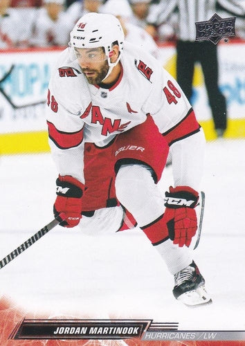 #527 Jordan Martinook - Carolina Hurricanes - 2022-23 Upper Deck Hockey