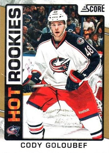 #527 Cody Goloubef - Columbus Blue Jackets - 2012-13 Score - Gold Rush Hockey