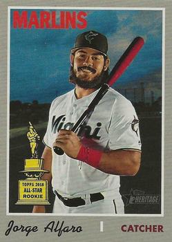 #527d Jorge Alfaro - Miami Marlins - 2019 Topps Heritage Baseball