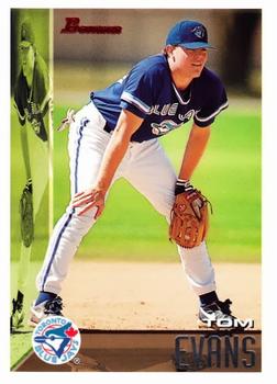 #52 Tom Evans - Toronto Blue Jays - 1995 Bowman Baseball