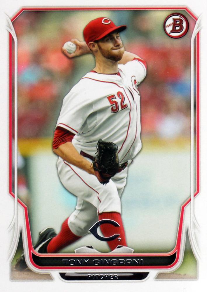 #52 Tony Cingrani - Cincinnati Reds - 2014 Bowman Baseball