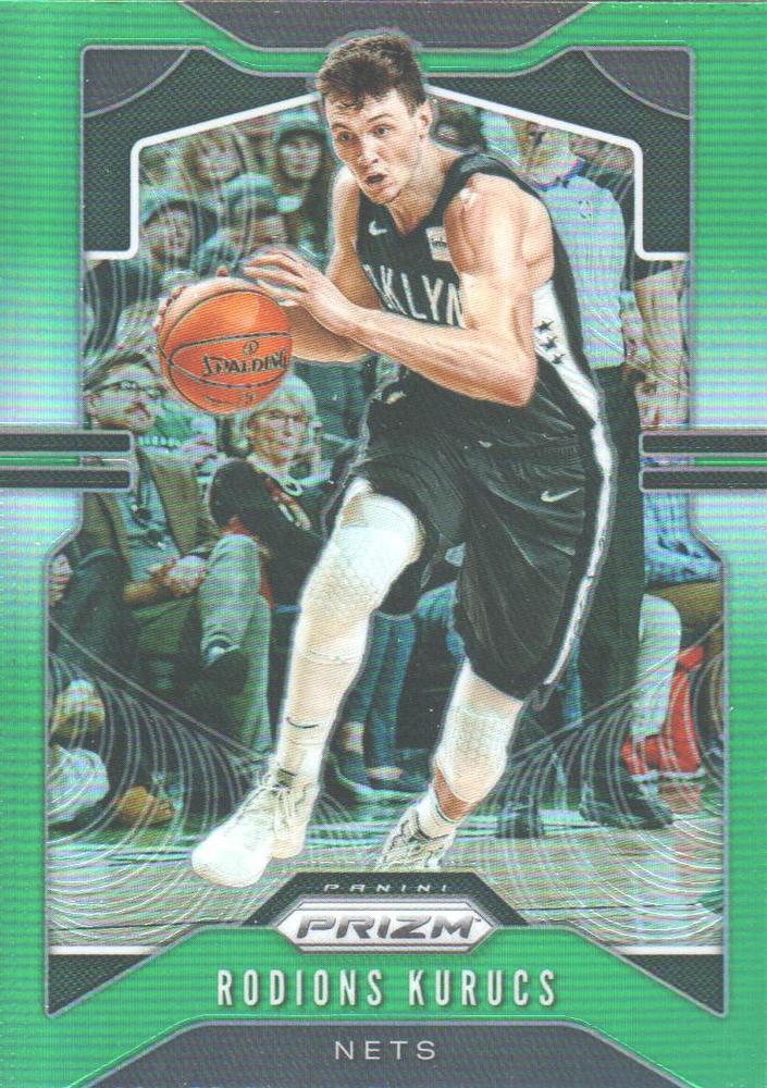 #52 Rodions Kurucs - Brooklyn Nets - 2019-20 Panini Prizm - Prizms Green Basketball
