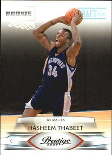 #202 Hasheem Thabeet - Memphis Grizzlies - 2009-10 Panini Prestige - Draft Picks Light Blue Basketball