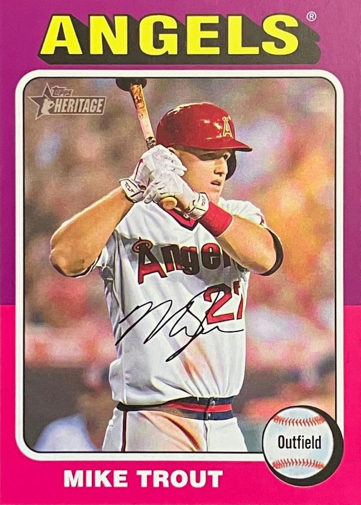 #52b Mike Trout - Los Angeles Angels - 2024 Topps Heritage Baseball