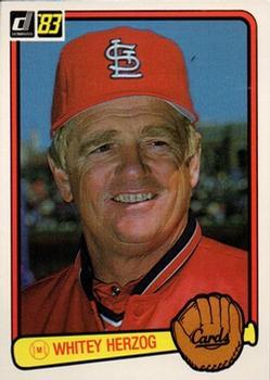 #530a Whitey Herzog - St. Louis Cardinals - 1983 Donruss Baseball