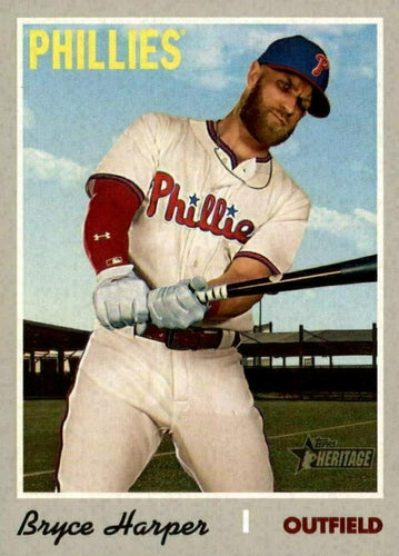 #534 Bryce Harper - Philadelphia Phillies - 2019 Topps Heritage Baseball