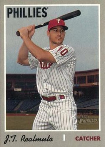 #535b J.T. Realmuto - Philadelphia Phillies - 2019 Topps Heritage Baseball