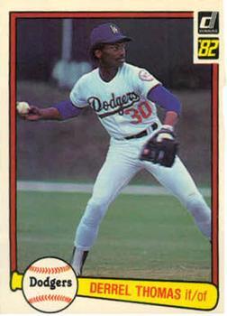 #537 Derrel Thomas - Los Angeles Dodgers - 1982 Donruss Baseball