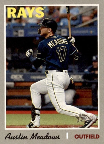 #537b Austin Meadows - Tampa Bay Rays - 2019 Topps Heritage Baseball