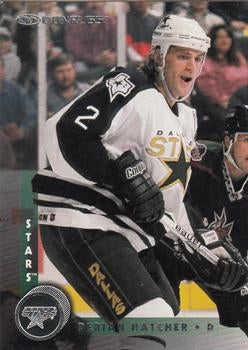 #168 Derian Hatcher - Dallas Stars - 1997-98 Donruss Hockey