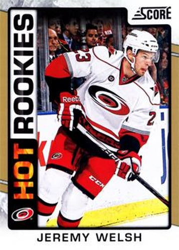 #539 Jeremy Welsh - Carolina Hurricanes - 2012-13 Score - Gold Rush Hockey
