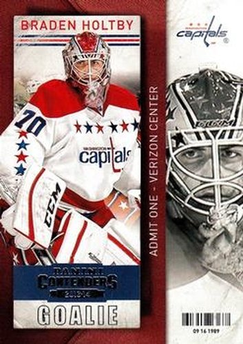 #53 Braden Holtby - Washington Capitals - 2013-14 Panini Contenders Hockey