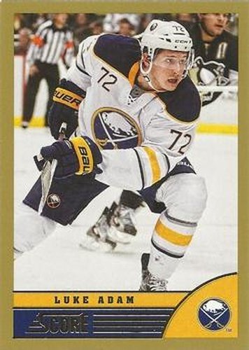 #53 Luke Adam - Buffalo Sabres - 2013-14 Score - Gold Hockey