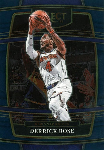 #53 Derrick Rose - New York Knicks - 2021-22 Panini Select - Blue Basketball