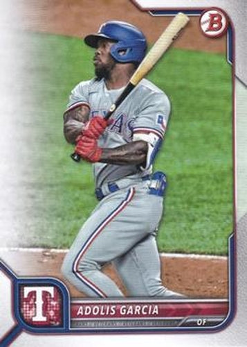 #53 Adolis Garcia - Texas Rangers - 2022 Bowman Baseball