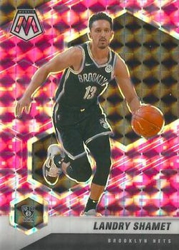 #53 Landry Shamet - Brooklyn Nets - 2020-21 Panini Mosaic - Mosaic Camo Pink Basketball